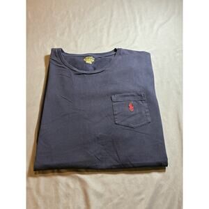 Polo Ralph Lauren Custom Slim Fit Pocket T Shirt Mens XXL Navy Blue Cotton Tee